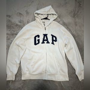 White Gap Arch Logo Hoodie